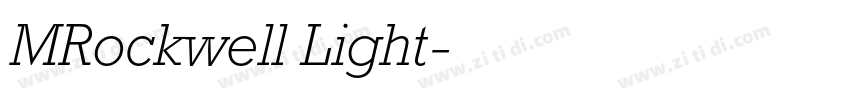 MRockwell Light字体转换